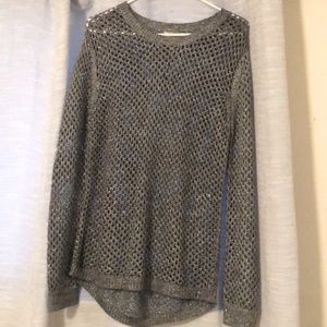 Forever 21 silver netted sweater